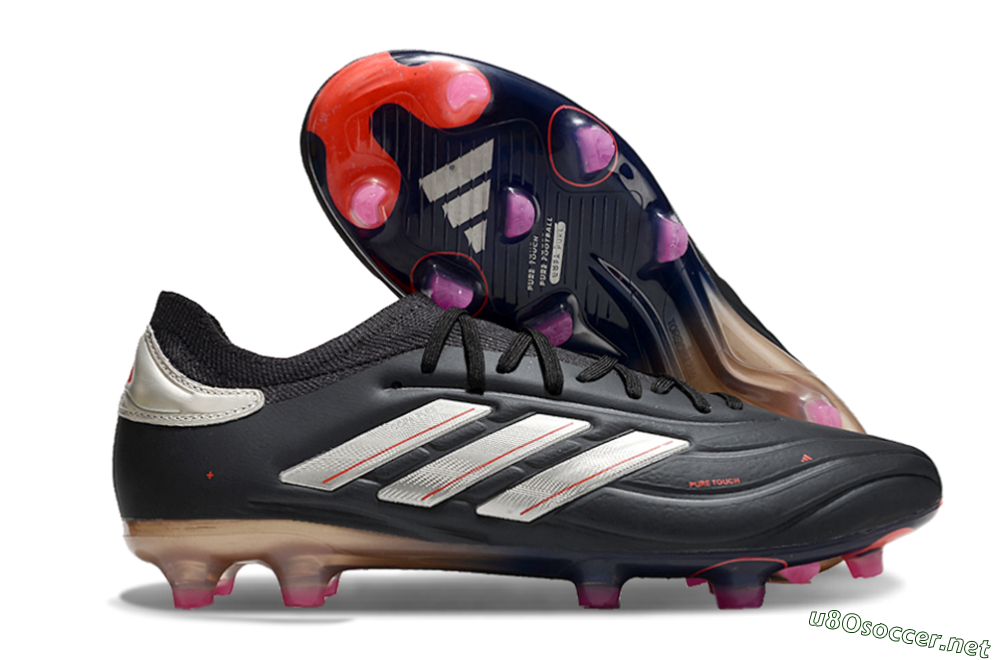 Men's Adidas Copa Pure 2 FG Football Boots - Black/White/Blue 2