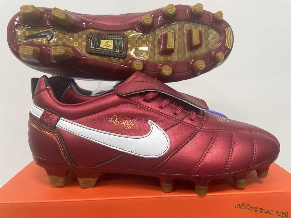 Men's Ronaldo x Nike Tiempo Legend R10 Elite FG Football Boots - Red/White