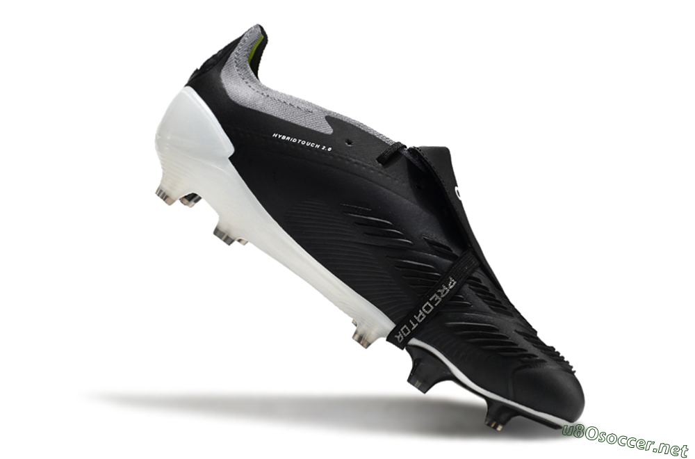 Men's Adidas Predator Elite Foldover Tongue FG Football Boots - Black/Grey/White 4