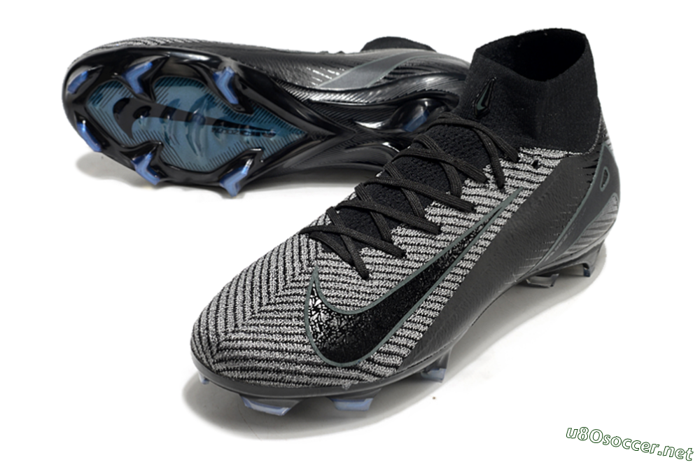 Men's Nike Air Zoom Mercurial Superfly 10 Elite FG Football Boots - Black/Grey/Jade 3
