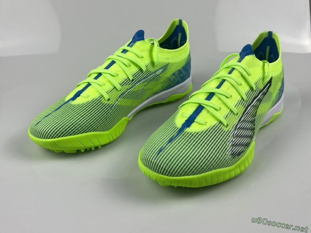 Men's Puma Ultra Ultimate TF Football Shoes - Yellow/White/Blue