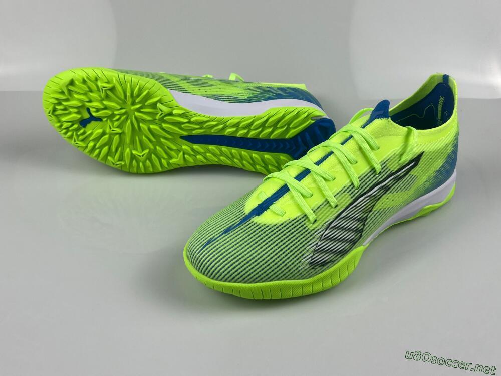 Men's Puma Ultra Ultimate TF Football Shoes - Yellow/White/Blue