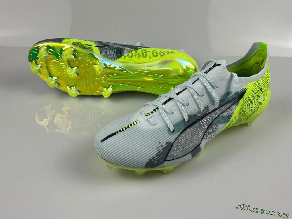 Men's Puma Ultra Ultimate FG Football Boots - Jade/White/Yellow