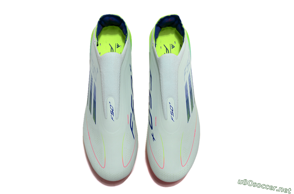 Unisex Adidas F50+ Lightstrike Pro Laceless FG Football Boots - Jade/Rainbow 4