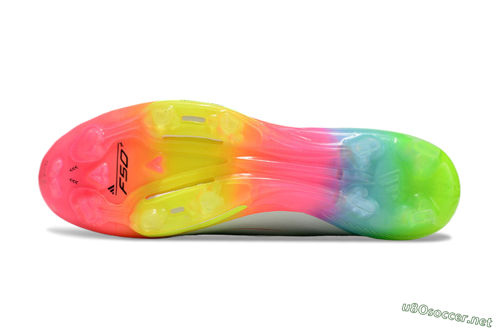 Unisex Adidas F50+ Lightstrike Pro Laceless FG Football Boots - Jade/Rainbow 5