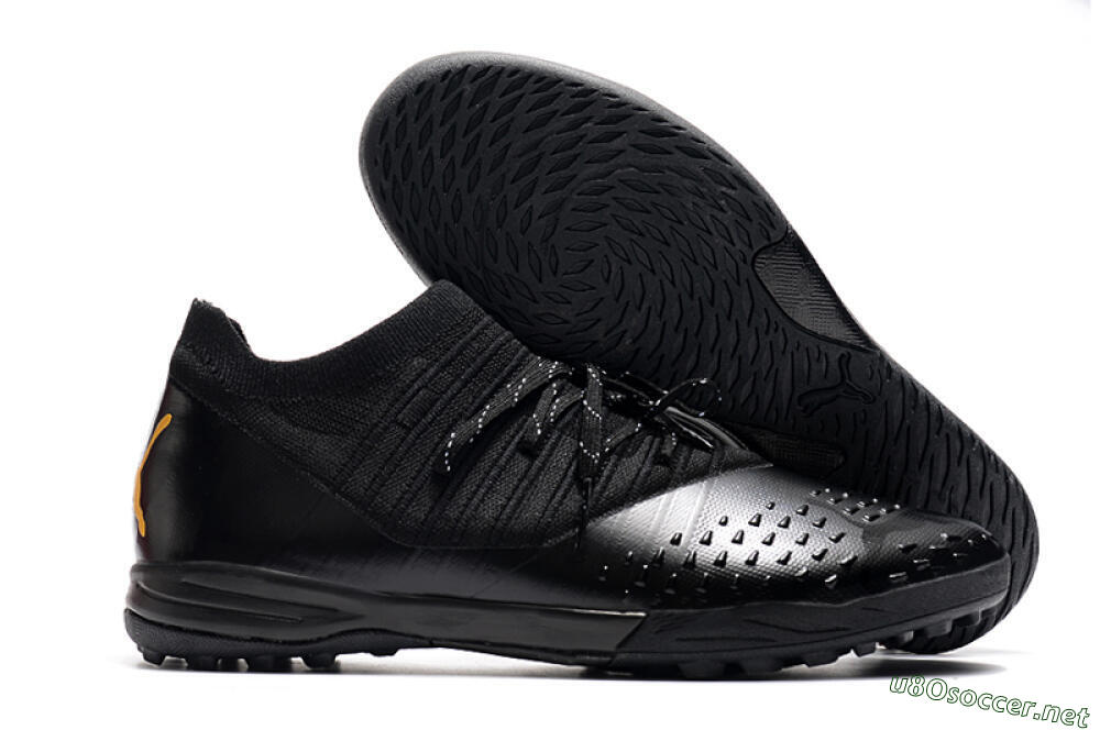 Men's Puma Future Z 1.3 Teazer IC Football Shoes - Black/Yellow 2