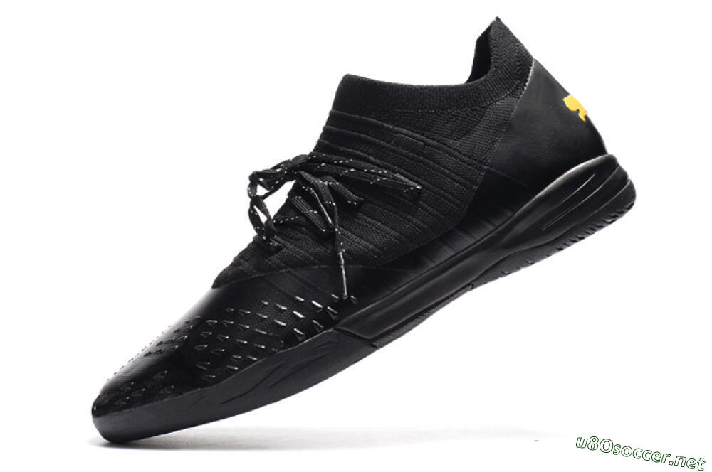 Men's Puma Future Z 1.3 Teazer IC Football Shoes - Black/Yellow 5