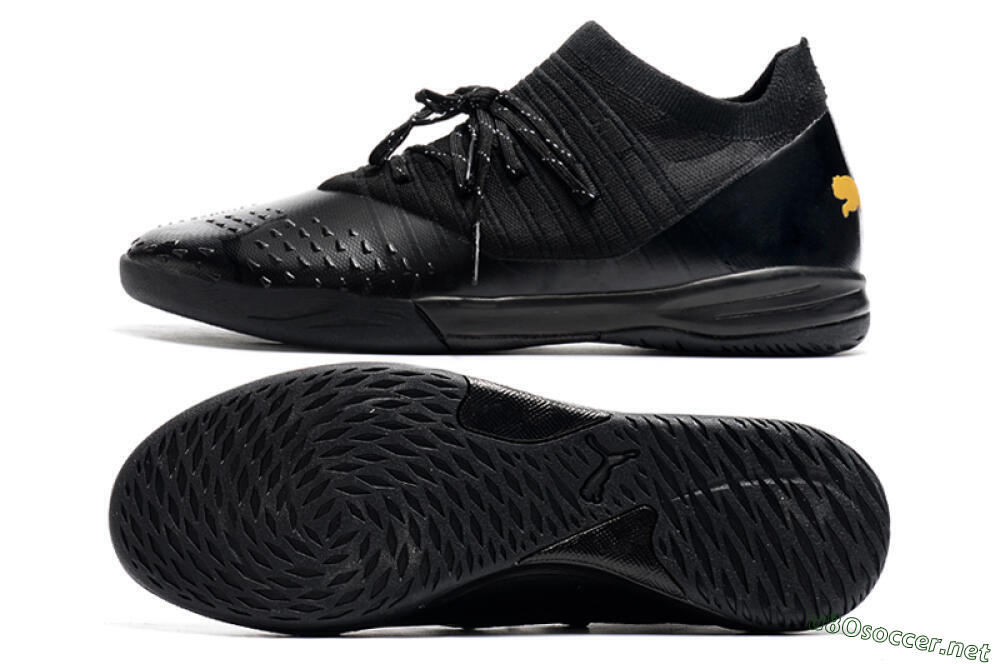 Men's Puma Future Z 1.3 Teazer IC Football Shoes - Black/Yellow 1