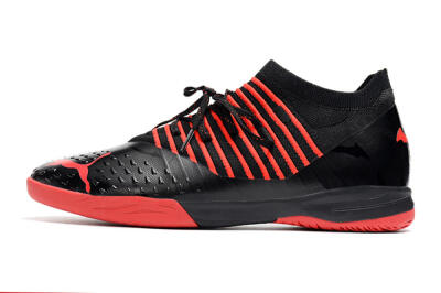 Men's Puma Future Z 1.3 Teazer IC Football Shoes - Black/Red