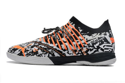 Men's Puma Future Z 1.3 Teazer IC Football Shoes - White/Black/Orange