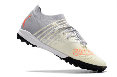 Men's Puma Future Z 1.3 Teazer TF Football Shoes - Beige/Grey/Orange