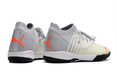 Men's Puma Future Z 1.3 Teazer TF Football Shoes - Beige/Grey/Orange