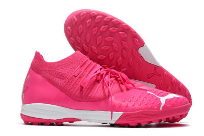 Men's Puma Future Z 1.3 Teazer TF Football Shoes - Pink/White