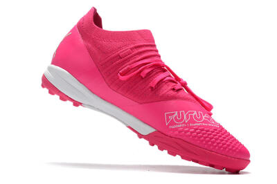 Men's Puma Future Z 1.3 Teazer TF Football Shoes - Pink/White