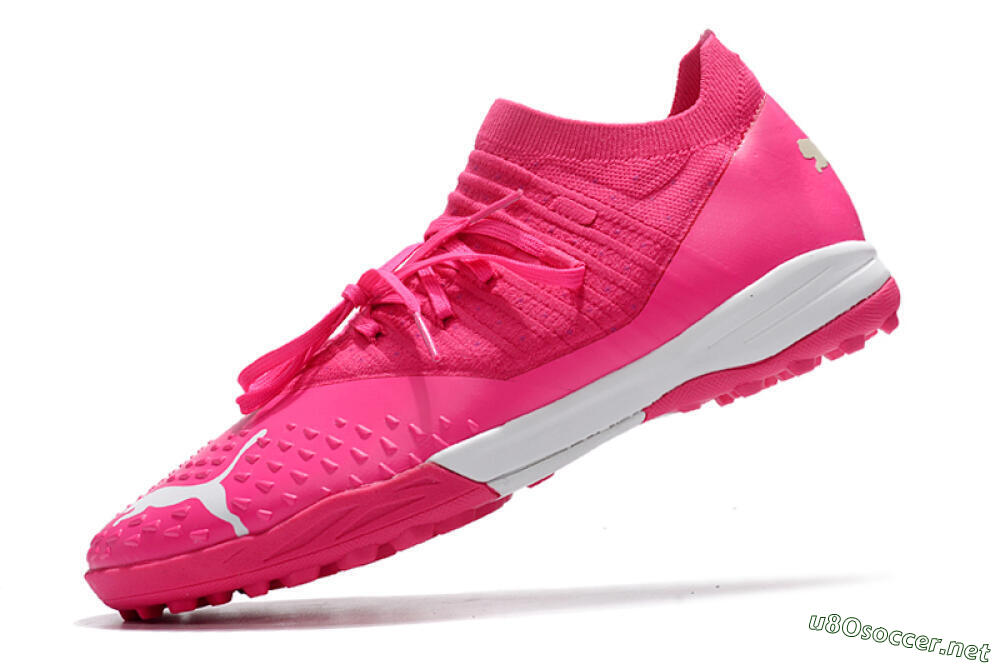 Men's Puma Future Z 1.3 Teazer TF Football Shoes - Pink/White 5
