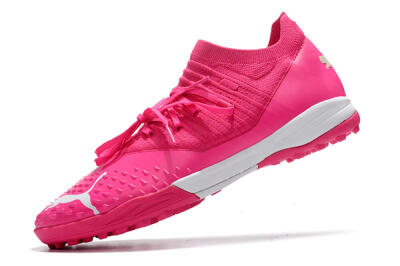 Men's Puma Future Z 1.3 Teazer TF Football Shoes - Pink/White
