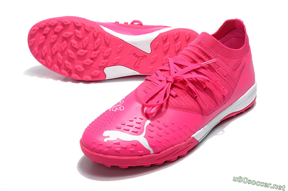 Men's Puma Future Z 1.3 Teazer TF Football Shoes - Pink/White 3