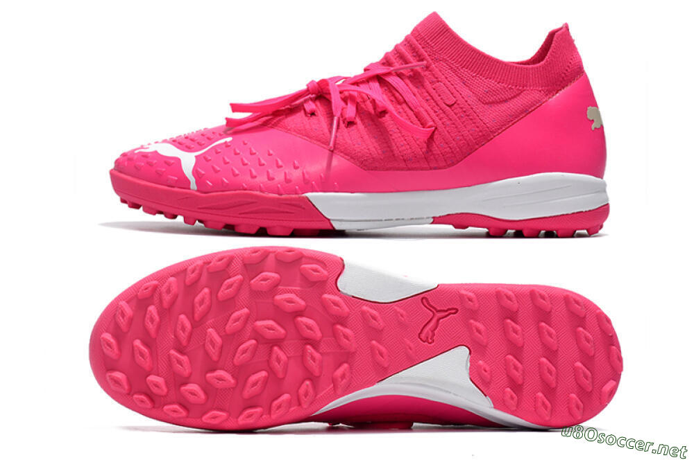 Men's Puma Future Z 1.3 Teazer TF Football Shoes - Pink/White 1