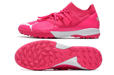 Men's Puma Future Z 1.3 Teazer TF Football Shoes - Pink/White