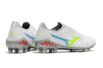 Men's Mizuno Morelia Neo 3 FG Football Boots - White/Rainbow/Silver