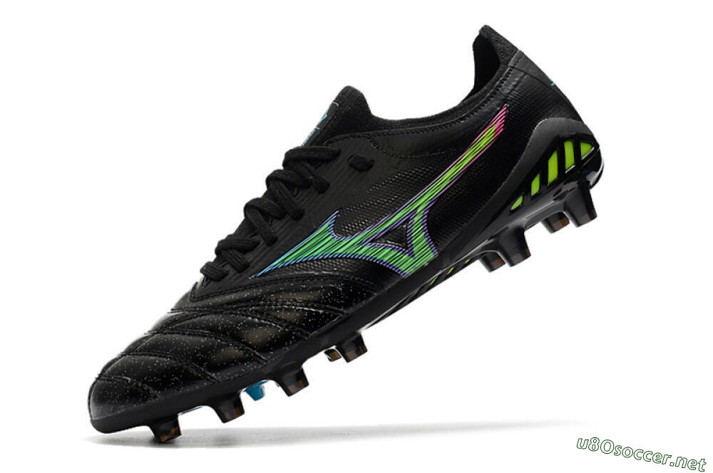 Men's Mizuno Morelia Neo 3 FG Football Boots - Black/Rainbow 5