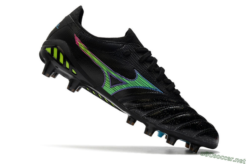 Men's Mizuno Morelia Neo 3 FG Football Boots - Black/Rainbow 4