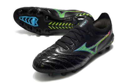 Men's Mizuno Morelia Neo 3 FG Football Boots - Black/Rainbow