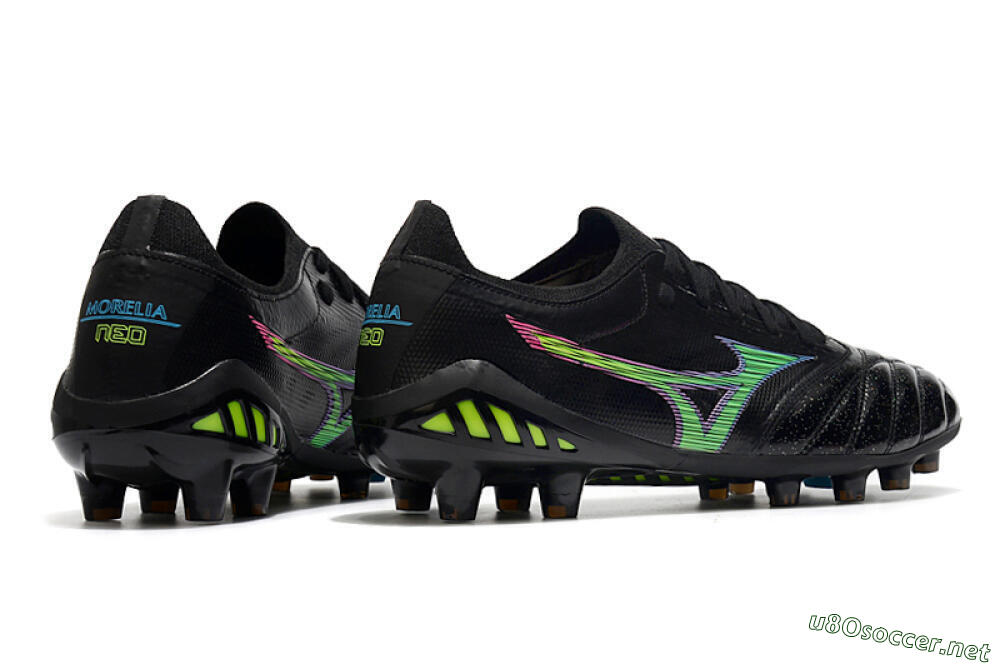 Men's Mizuno Morelia Neo 3 FG Football Boots - Black/Rainbow 6