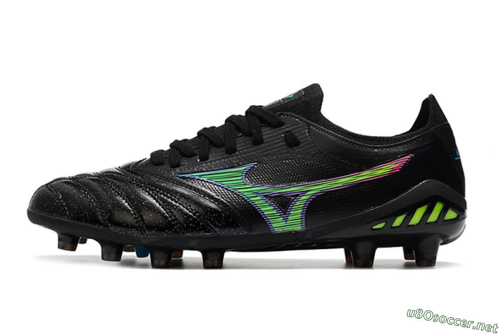 Men's Mizuno Morelia Neo 3 FG Football Boots - Black/Rainbow 0