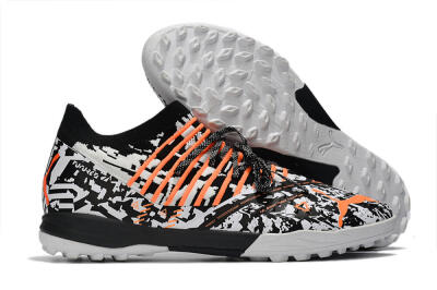 Men's Puma Future Z 1.3 Teazer TF Football Shoes - White/Black/Orange