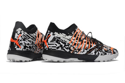 Men's Puma Future Z 1.3 Teazer TF Football Shoes - White/Black/Orange