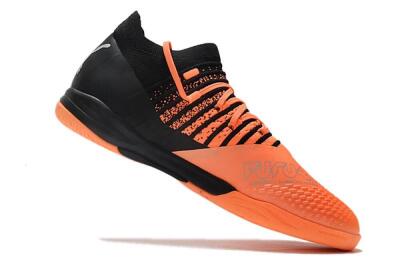 Men's Puma Future Z 1.3 Teazer IC Football Shoes - Orange/Black/Silver