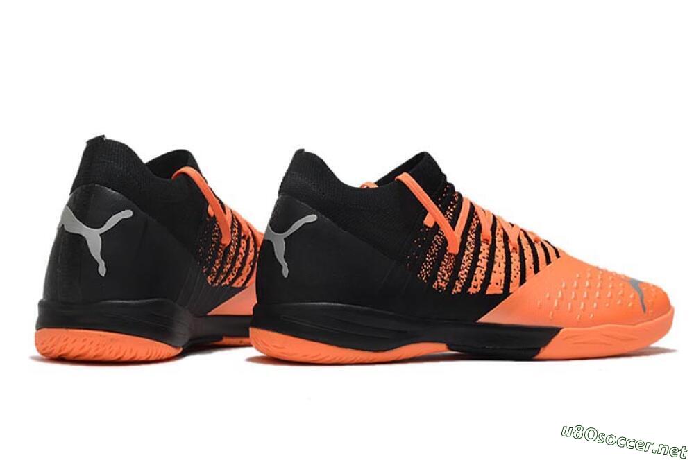 Men's Puma Future Z 1.3 Teazer IC Football Shoes - Orange/Black/Silver 6