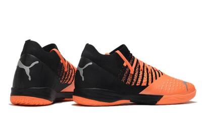 Men's Puma Future Z 1.3 Teazer IC Football Shoes - Orange/Black/Silver