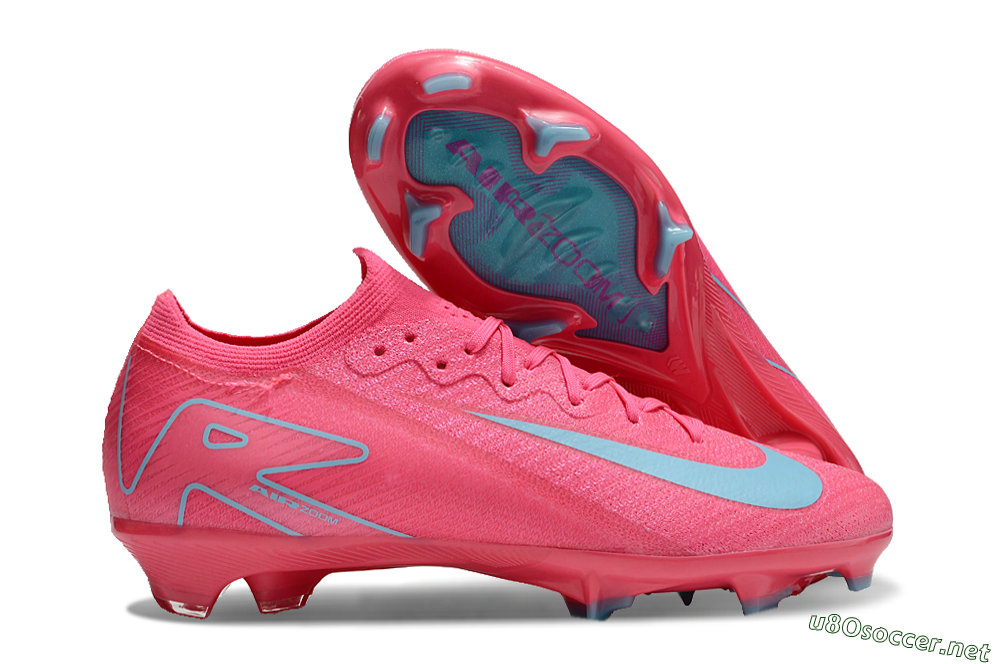 Unisex Nike Air Zoom Mercurial Vapor 16 Elite FG Football Boots - Red/Jade 2