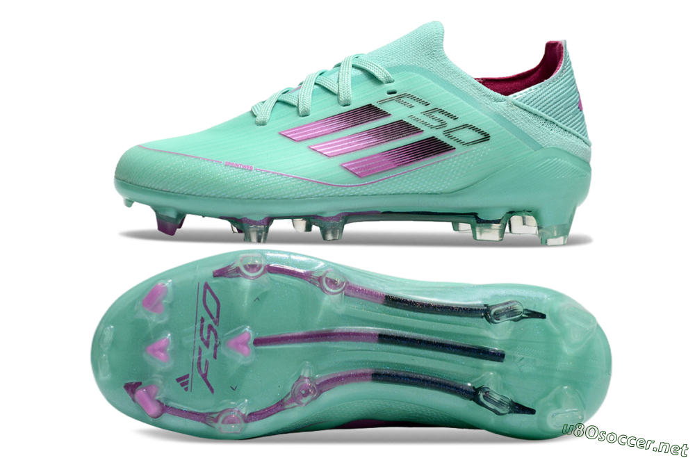 Kids Adidas F50 Elite FG Football Boots - Jade/Purple/Black 1