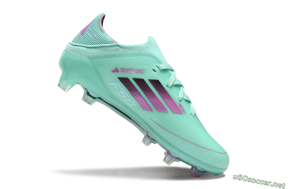 Kids Adidas F50 Elite FG Football Boots - Jade/Purple/Black 4