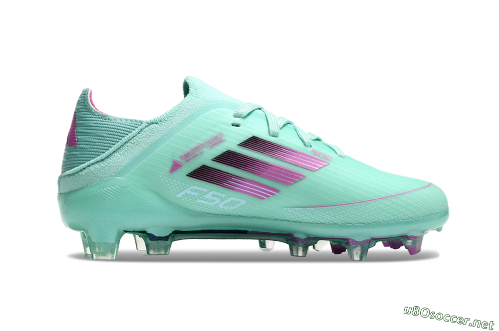 Kids Adidas F50 Elite FG Football Boots - Jade/Purple/Black 6