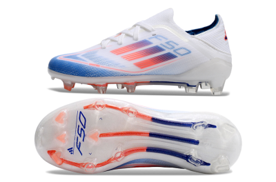 Kids Adidas F50 Elite FG Football Boots - White/Blue/Red