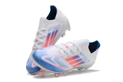 Kids Adidas F50 Elite FG Football Boots - White/Blue/Red