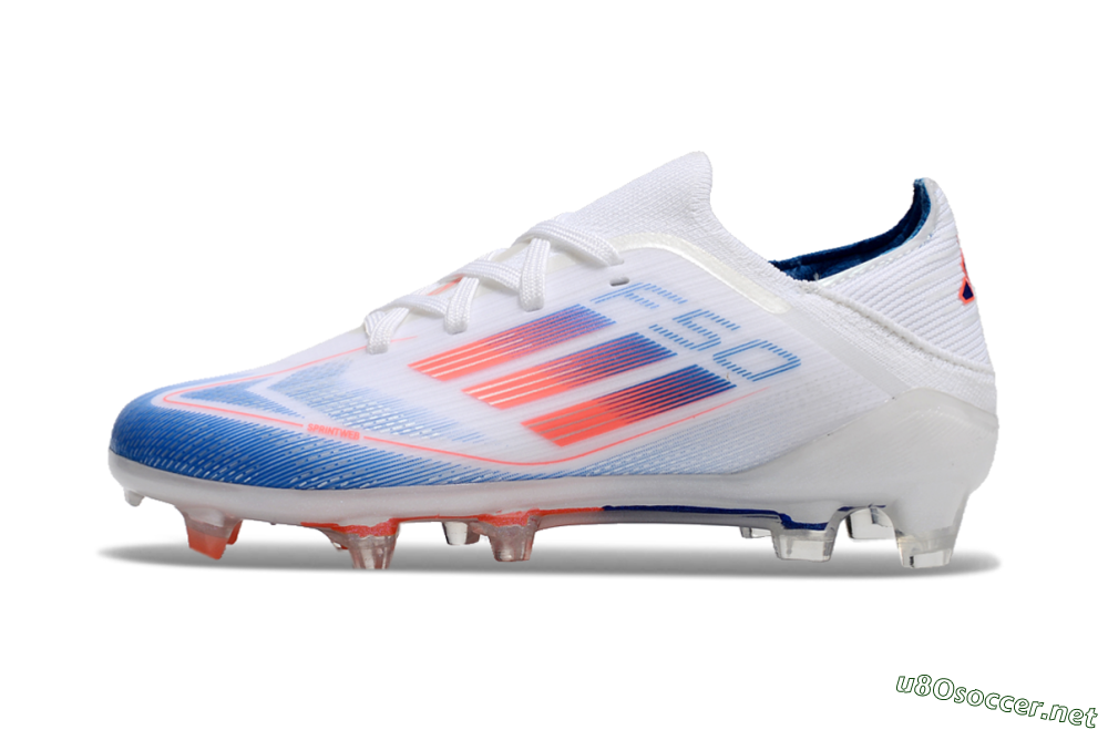 Kids Adidas F50 Elite FG Football Boots - White/Blue/Red 0