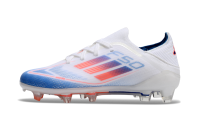 Kids Adidas F50 Elite FG Football Boots - White/Blue/Red
