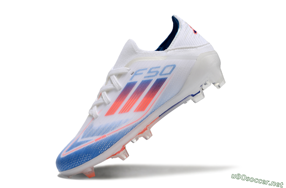 Kids Adidas F50 Elite FG Football Boots - White/Blue/Red 5