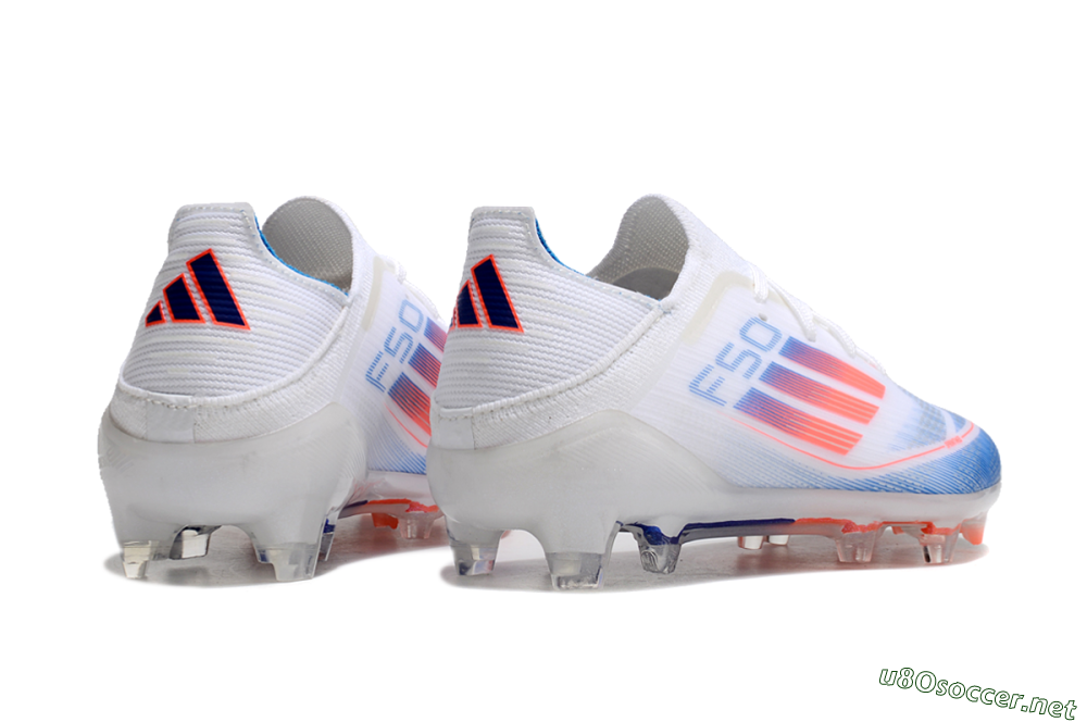 Kids Adidas F50 Elite FG Football Boots - White/Blue/Red 7