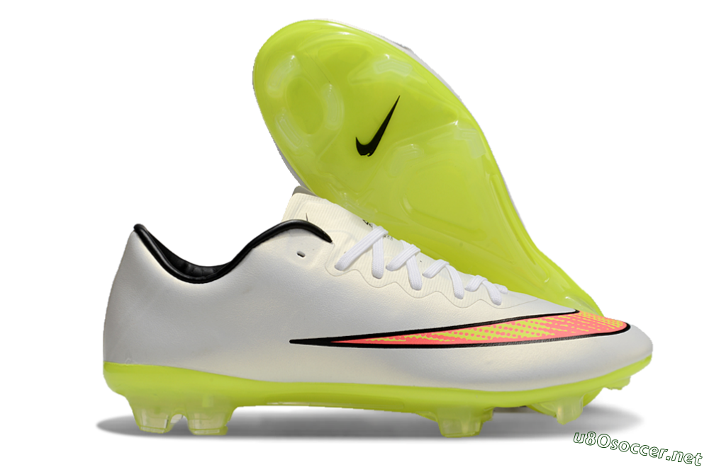 Men's Nike Mercurial Vapor 10 FG Football Boots - Beige/Red/Yellow 2