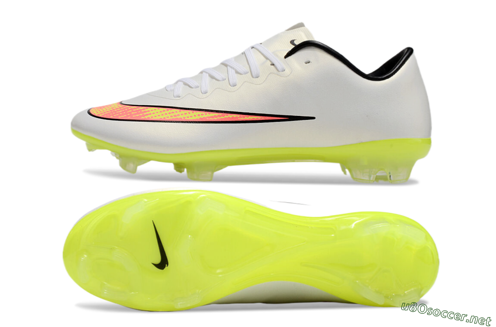 Men's Nike Mercurial Vapor 10 FG Football Boots - Beige/Red/Yellow 1