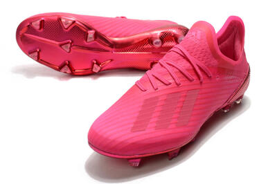 Unisex Adidas X 19.1 FG Football Boots - Pink/Red/Gold