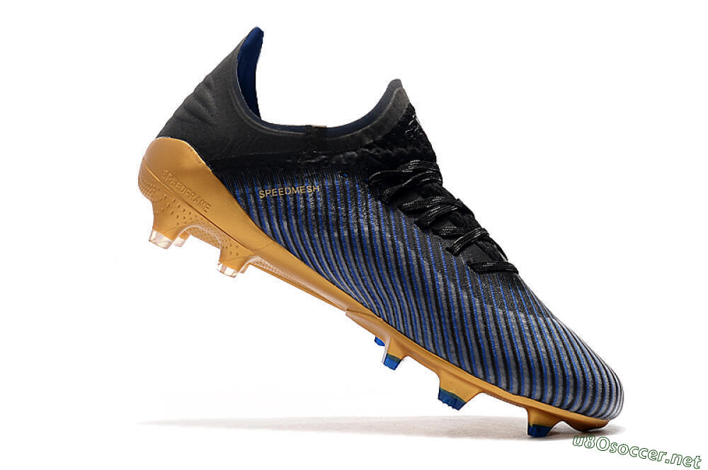Unisex Adidas X 19.1 FG Football Boots - Blue/Black/Gold 7