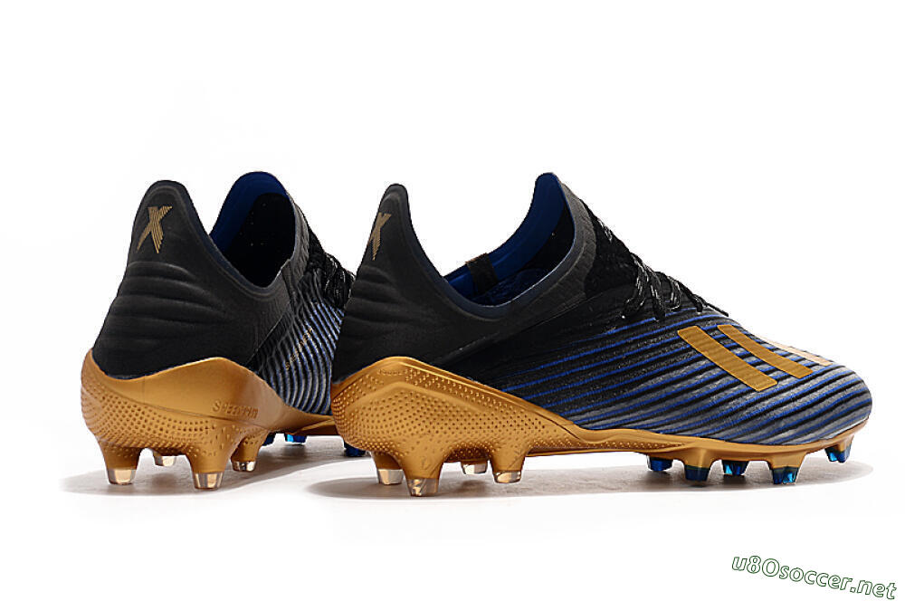 Unisex Adidas X 19.1 FG Football Boots - Blue/Black/Gold 9
