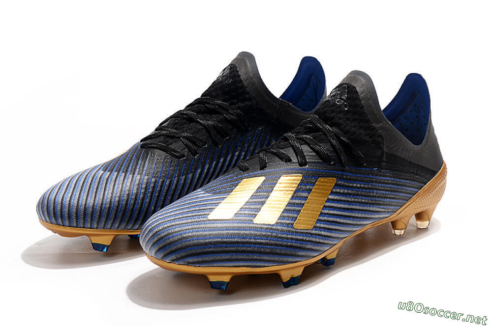 Unisex Adidas X 19.1 FG Football Boots - Blue/Black/Gold 5